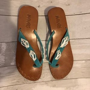 Mangos Short Wedge Sandals